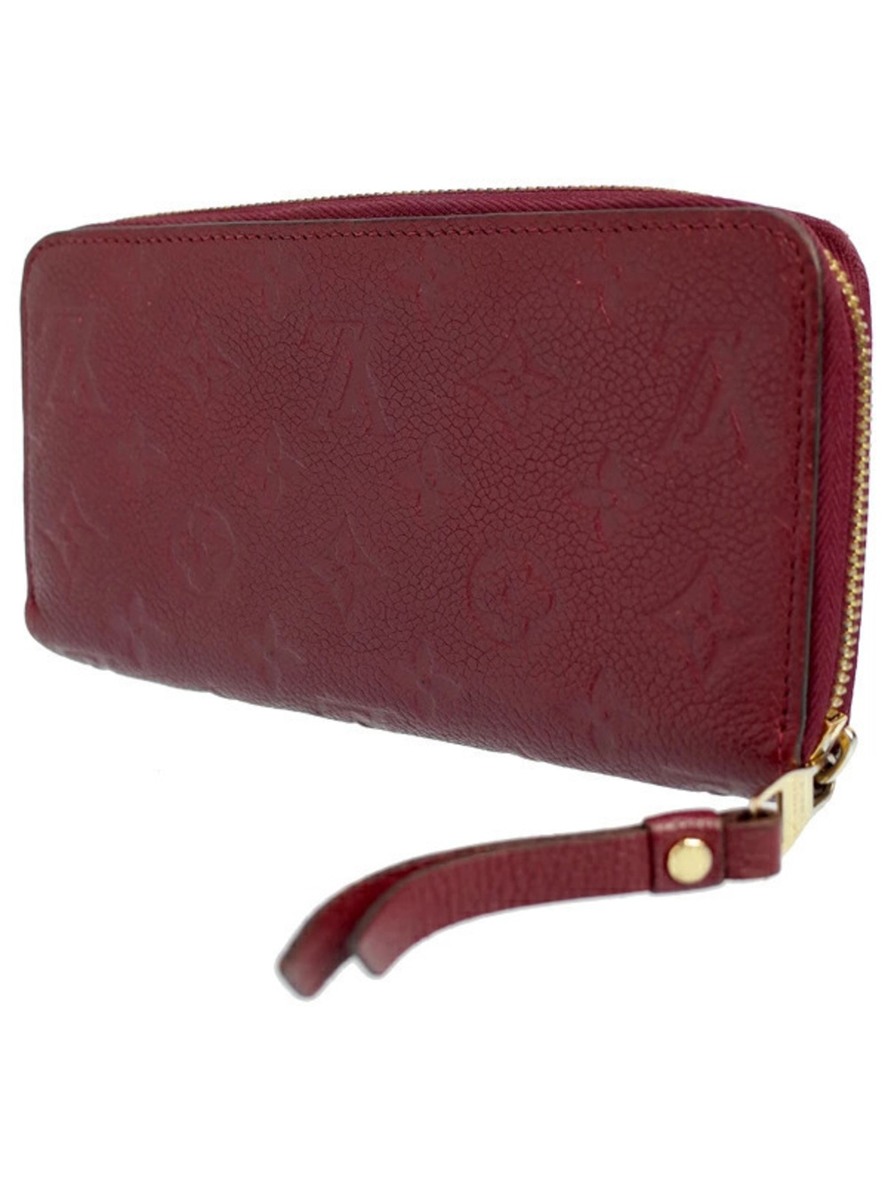 Louis Vuitton Monogram Round Zipper Zippy Empreinte Long Wallet Brown